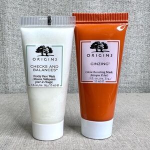 ❤️3 for $25❤️ ORIGINS Frothy Face Wash and Ginzing Glow-Boosting Mask mini duo